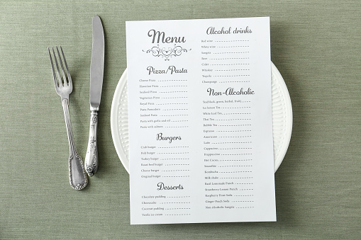 Comment créer un menu parfait pour votre restaurant ?